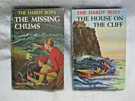 Vintage Hardy Boys 1962 &quot;The Missing Chums&quot; &amp; 1959 &quot;The House On The Cliff&quot;Books - £13.54 GBP