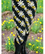 NEW Womens Exclusive Daisy and Bee Printed Leggings OS/TC Soft as Lularoe - $24.00