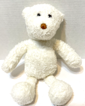 Vintage Gund Plush White Stuffed Teddy Bear Lovey Furry Animal 12 inches - £14.48 GBP