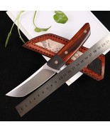Full Tang D2 Steel Tanto Knife Fixed Blade Tactical Survival Short Sword... - £87.19 GBP