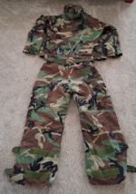 Military Woodland Camo Suit Lined Chemical Protective Mens Medium Army H... - £41.56 GBP