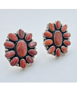 FEDERICO JIMENEZ 925 STERLING SILVER ORANGE SPINY OYSTER SHELL EARRINGS - $7,020.77 MXN