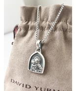 David Yurman Saint Anthony .925 Sterling Silver Pendant Amulet &amp; Box Cha... - $961.44 CAD