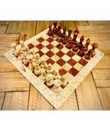 Vintage Marble Chess Set 12&quot; - £248.40 GBP