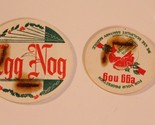 Vintage Milk Caps Lot of 2  Egg Nog Season&#39;s Greetings - $7.91