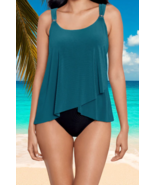 Miraclesuit Razzle Dazzle Underwire Tankini Top SIZE US 6 Nova Green Ret... - $53.96