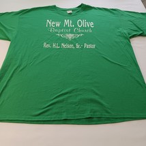 Jerzees Heavyweight Blend New Mt. Olive Baptist Church Men&#39;s Green T-Shi... - $152.99 MXN
