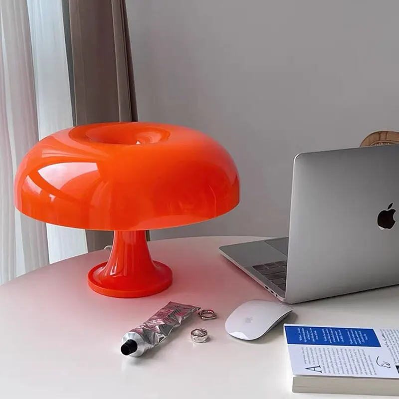  led mushroom orange table lamp living room home decor creative lighting exquisite with thumb200