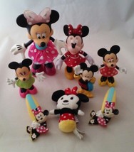 Lot of 8 Walt Disney Mickey Minnie Mouse Plastic Poseable Figures Toys KG - £19.44 GBP