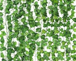 14 Pack 98 Feet Fake Ivy Leaves Artificial Ivy Garland Greenery Garlands... - £16.75 GBP
