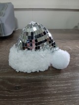 Santa Hat Ornament Mosaic Look. With Fur. Very cute-Brand New-SHIPS SAME... - $15.89