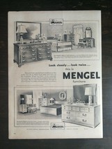 Vintage 1950 Mengel Bedroom Furniture Full Page Original Ad 1221 - $6.64