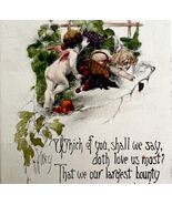 Shakespeare Cherub Wine Grapes Victorian Greeting Card Postcard 1900s PC... - $234.75 MXN