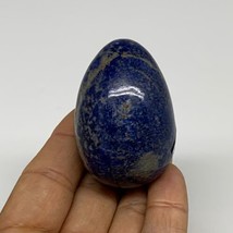 112.3g, 2.1&quot;x1.4&quot;, Natural Lapis Lazuli Egg Polished, Clearance, B33374 - $24.74