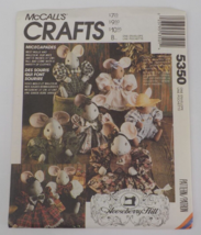 Mccalls Crafts Pattern #5350 Micecapades 15&quot; Mouse Doll &amp; Clothes Uncut 1991 - £7.84 GBP