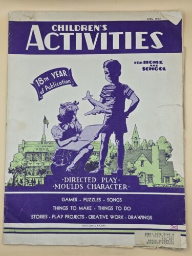 Children&#39;s Activities for Home and School April 1952 - 18th yr. - Games-... - $15.47