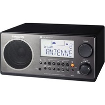 Sangean WR-2 AM / FM-RBDS Wooden Cabinet Digital Tuning Radio (Black) - £151.02 GBP