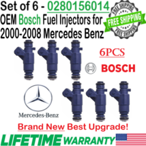NEW OEM x6 Bosch Best Upgrade Fuel Injectors for 2000-05 Mercedes CLK320 3.2L V6 - £206.22 GBP