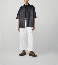 New Classic Men Stylish Black Shirt Pure Leather Lambskin Formal Casual ... - $106.22