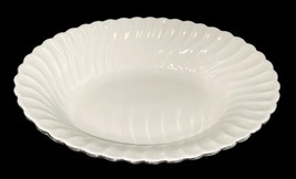 Syracuse China Wedding Ring Silhouette Oval Serving Bowl 10" x 7.75" Silver Trim image 2