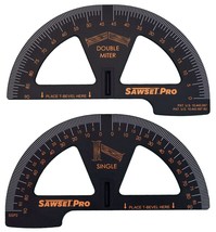 Miter Saw Protractor SAWSET PRO. Patented No Math Scales. Large Scales a... - $48.91 CAD