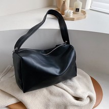 Simple Black Big Large Capacity Shoulder Bag for Women Pu Leather Casual Travel  - £29.31 GBP