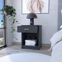 Coco Nightstand w/ Drawer &amp; Shelf - Black Wengue - $107.99