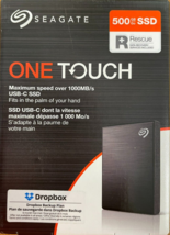 Seagate - STKG500400 - One Touch 2.5&quot; External 500 GB SSD SATA - Black - $119.95