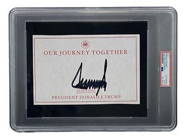 President Donald Trump Signé Slabbed Our Journey Together Coupe Typique PSA / - £1,163.08 GBP