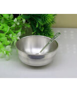 999 solid sterling silver bowl spoon stay baby/kids healthy, silver vess... - €234,63 EUR
