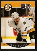 Boston Bruins John Carter Rookie Card Rc 1990 Pro Set #5 ! - £0.39 GBP