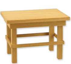 Work Table/Artist&#39;s Paint Tbl in Natural Wood 1.753/0 Reutter Dollhouse ... - $13.68