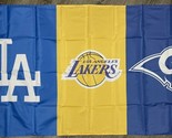 Los Angeles Dodgers Lakers Rams Flag 3x5 ft Banner Garage - $15.99