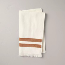 Hearth &amp; Hand with Magnolia Double Stripe Fringe Cotton Hand Towel - Cre... - $9.50