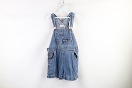 Vintage 90s Streetwear Womens Medium Distressed Denim Jean Overalls Shor... - $54.40