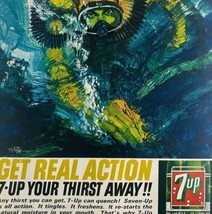 1964 7up Get Real Action Soda Pop Advertisement Scuba Diver Beverage DWII20 - £19.30 GBP