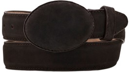 Mens Western Belt Dark Brown Solid Nubuck Leather Casual Size 34, 38, 42... - €26,05 EUR