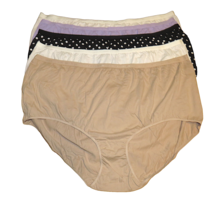 Comfort Choice Five Pair Pack Cotton Brief Panties Size 14 Plus Size 40W... - $19.99