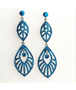 Sky Blue Crystal Fashion Earrings Blue/Silver - €22,79 EUR