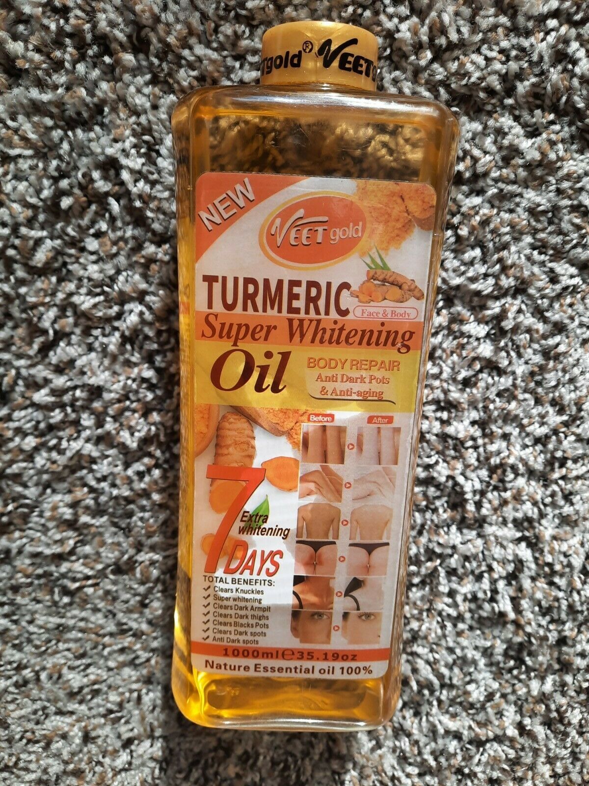 Veet Gold Turmeric Super Whitening Body Corrector Oil 1000ml