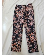 Ann Taylor Size 4 Women&#39;s Black Multi Floral Polyester Pants New Uncut P... - $379.83 MXN
