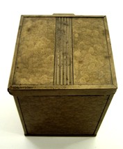 Vintage Metal Humidor Cork Lined Cigar Cigarettes Tobacco Square Holder Art Deco - £59.24 GBP