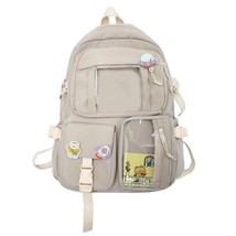 Kawaii School Backpack with Cute Pendant Nylon Students Schoolbag  Tote Bag Casu - £64.40 GBP