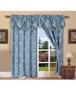 Elegant Comfort Set of 2 Penelopie Jacquard Look Curtain Panels - 54&quot; W ... - £22.55 GBP