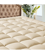 Bedding Quilted Fitted Twin Mattress Pad Cooling Breathable Fluffy Soft - £42.91 GBP