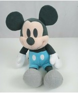 Disney Baby 12&quot; Mickey Mouse Cartoon Super Soft Plush Retro Eye Gray Blue - $23.07 CAD