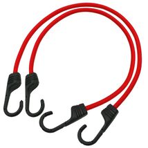 2-Pack 24 Inch Standard Bungee Cords, Rubber, Red, 0.3 Oz - $15.28