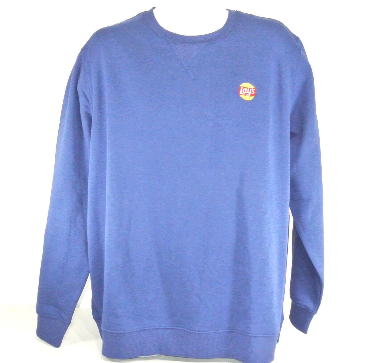 LAY&#39;S Frito Lay Potato Chips Employee Uniform Sweatshirt Blue M Medium NEW - $17.98