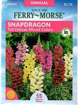 Best Snapdragon Tall Mixed Colors Flower Seeds Ferry Morse  - £7.17 GBP