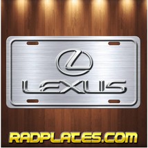 LEXUS Inspired art simulated brushed aluminum vanity license plate tag New - £15.40 GBP
